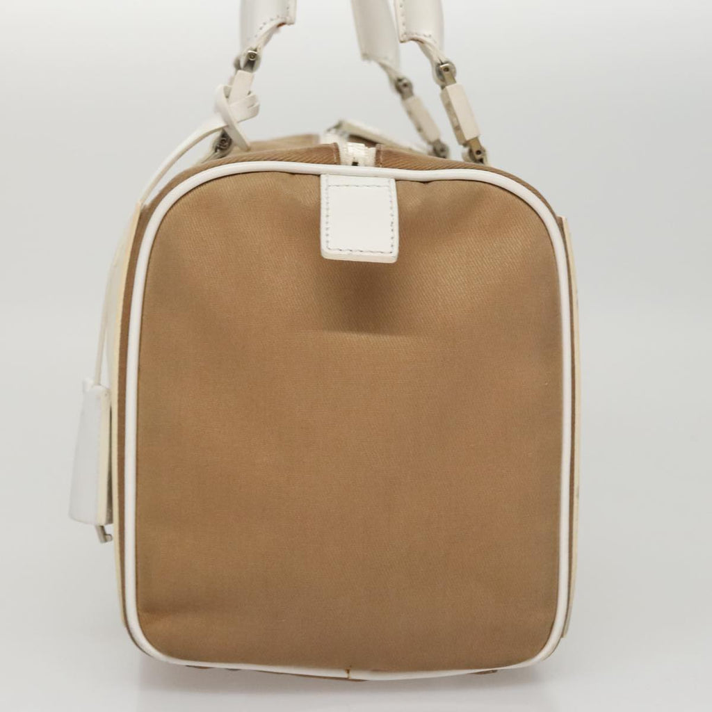 FENDI Hand Bag Canvas Beige 108950