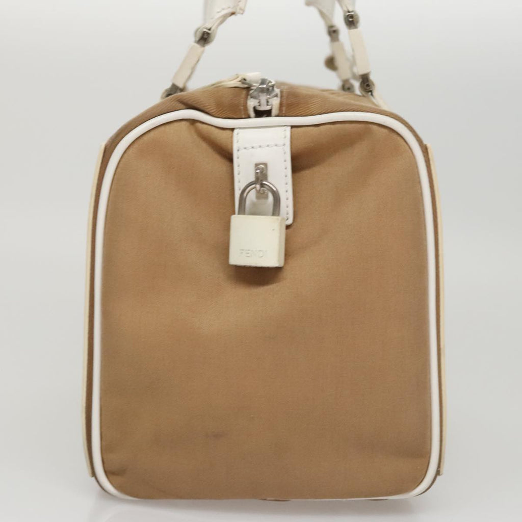 FENDI Hand Bag Canvas Beige 108950