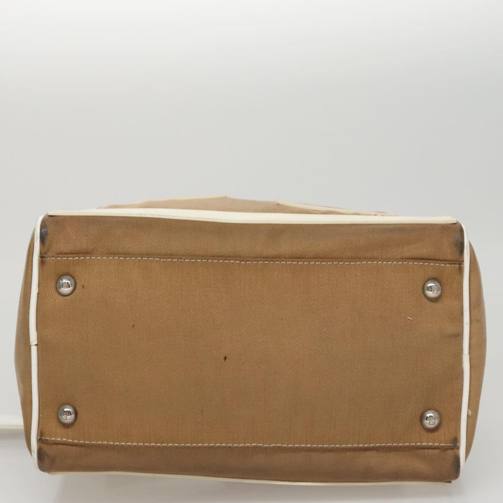 FENDI Hand Bag Canvas Beige 108950