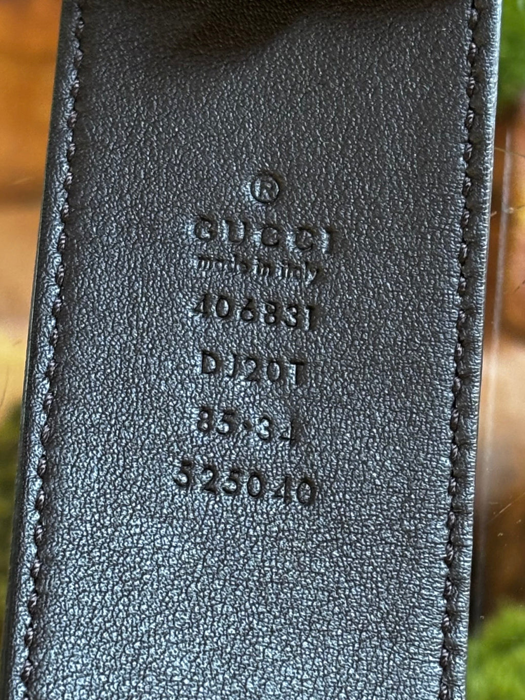 GUCCI Brown GG Marmont Wide Belt