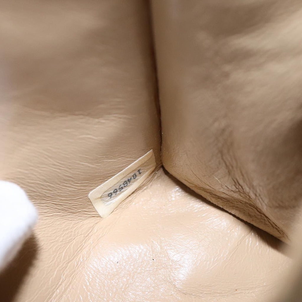 CHANEL Matelasse Big COCO Mark Chain Bag Lamb Skin Beige Gold CC 109065