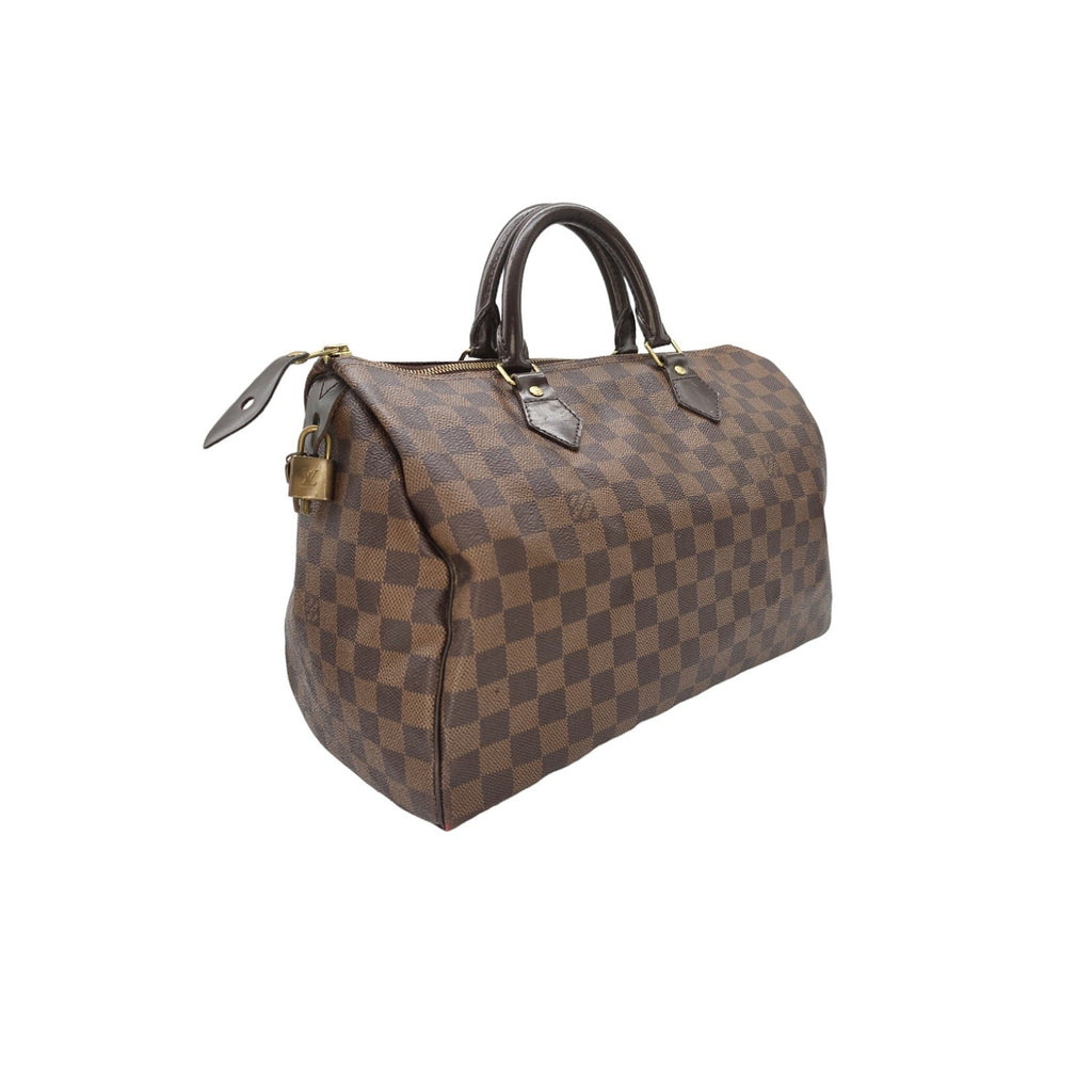 Louis Vuitton Damier Ebene Speedy 35 Satchel