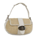 FENDI Celeria Hand Bag Raffia Beige 109149