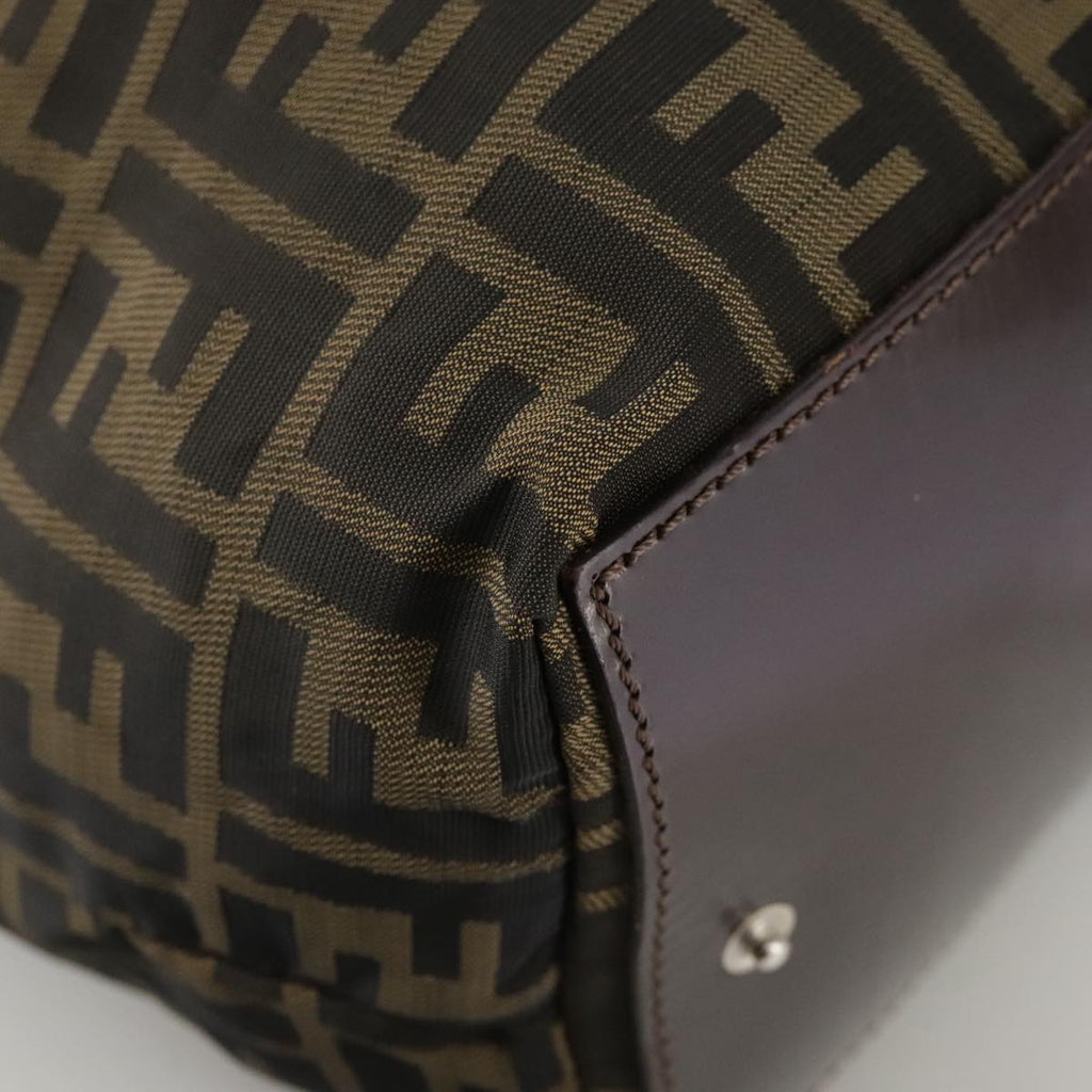 FENDI Zucca Canvas Tote Bag Brown Black 109151