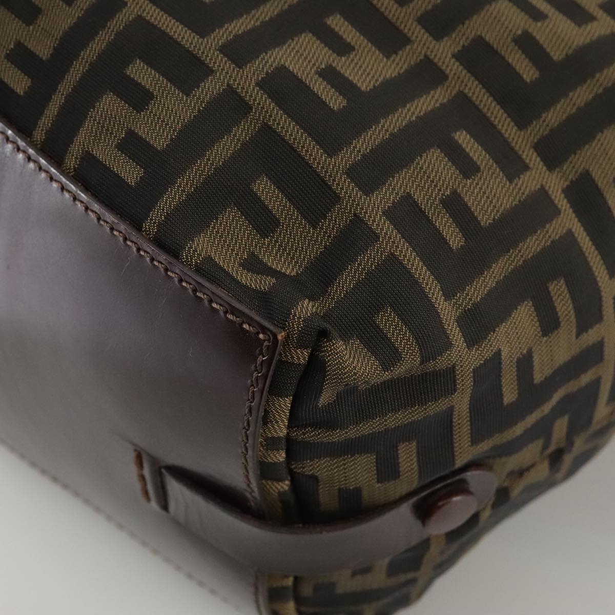 FENDI Zucca Canvas Tote Bag Brown Black 109151