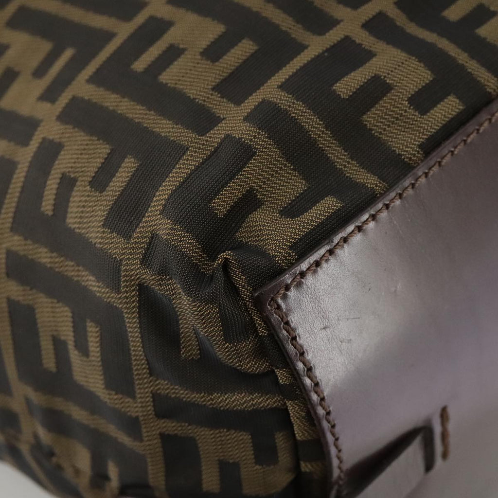 FENDI Zucca Canvas Tote Bag Brown Black 109151