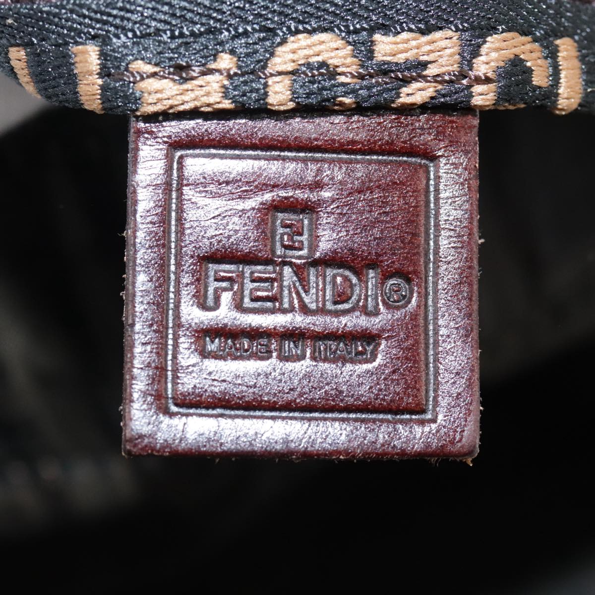 FENDI Zucca Canvas Tote Bag Brown Black 109151