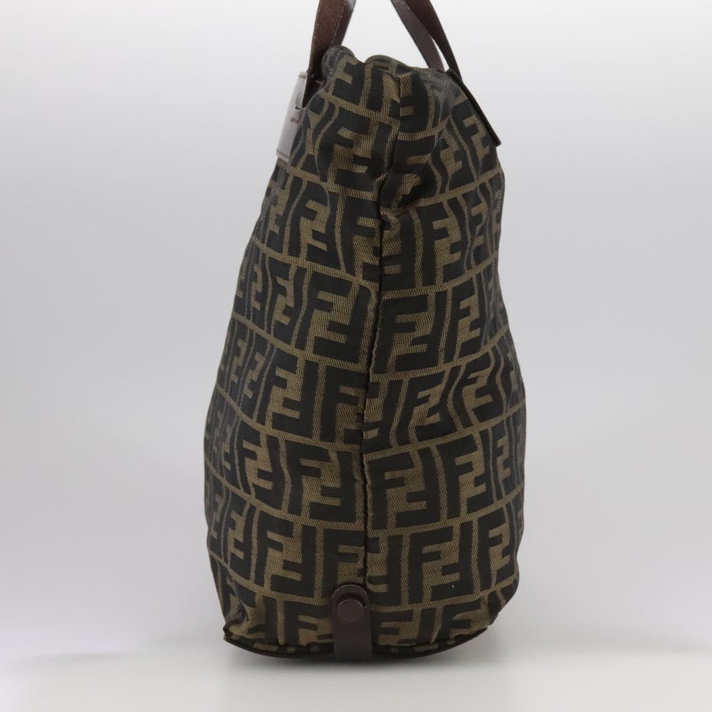 FENDI Zucca Canvas Tote Bag Brown Black 109151
