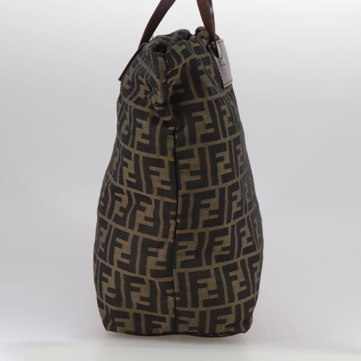FENDI Zucca Canvas Tote Bag Brown Black 109151