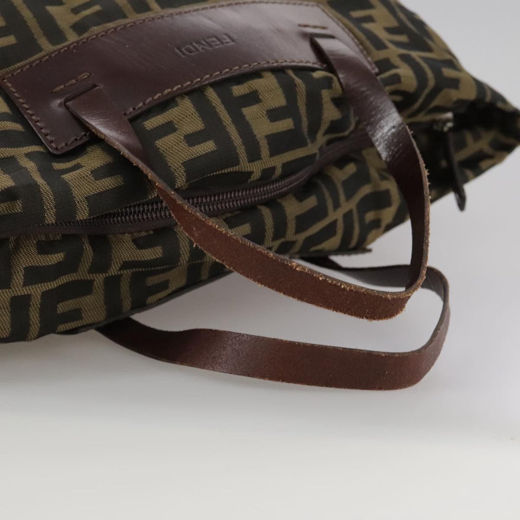 FENDI Zucca Canvas Tote Bag Brown Black 109151