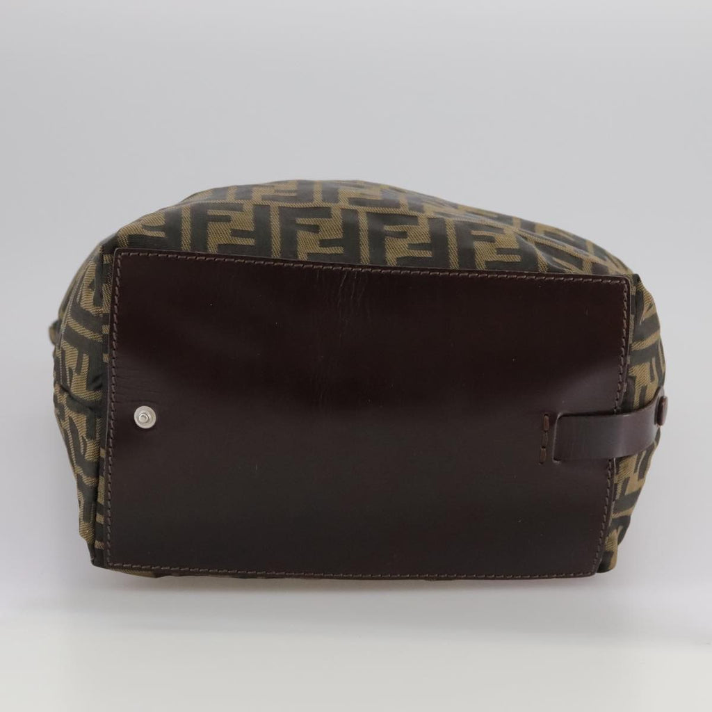 FENDI Zucca Canvas Tote Bag Brown Black 109151