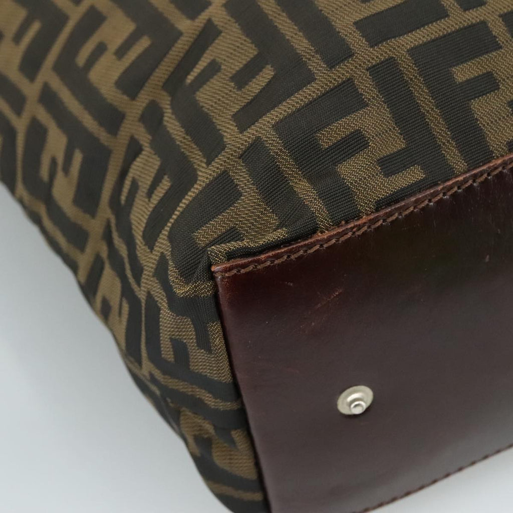 FENDI Zucca Canvas Tote Bag Brown Black 109152