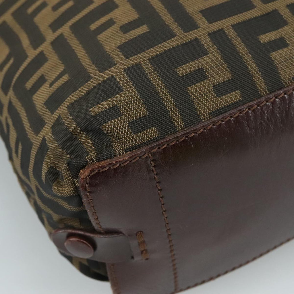 FENDI Zucca Canvas Tote Bag Brown Black 109152