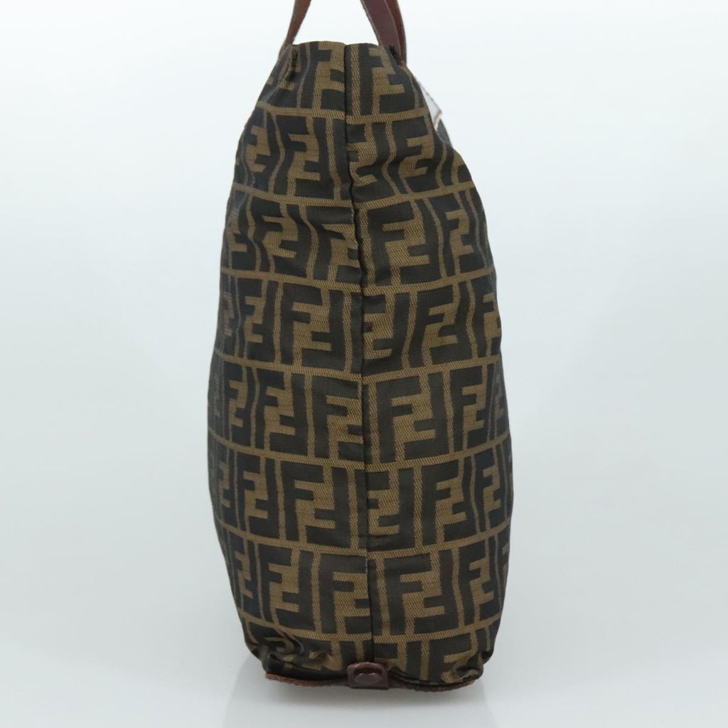 FENDI Zucca Canvas Tote Bag Brown Black 109152