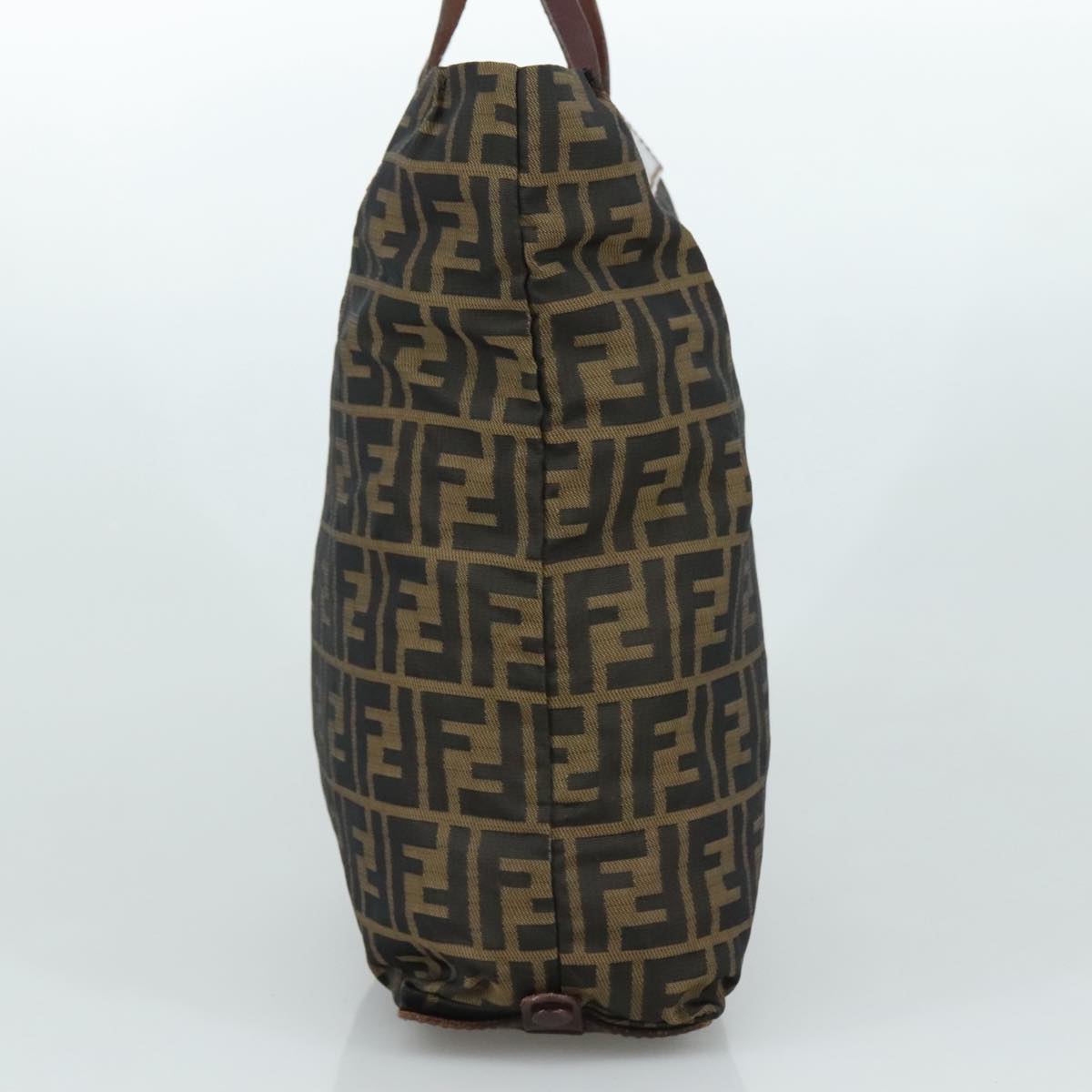 FENDI Zucca Canvas Tote Bag Brown Black 109152