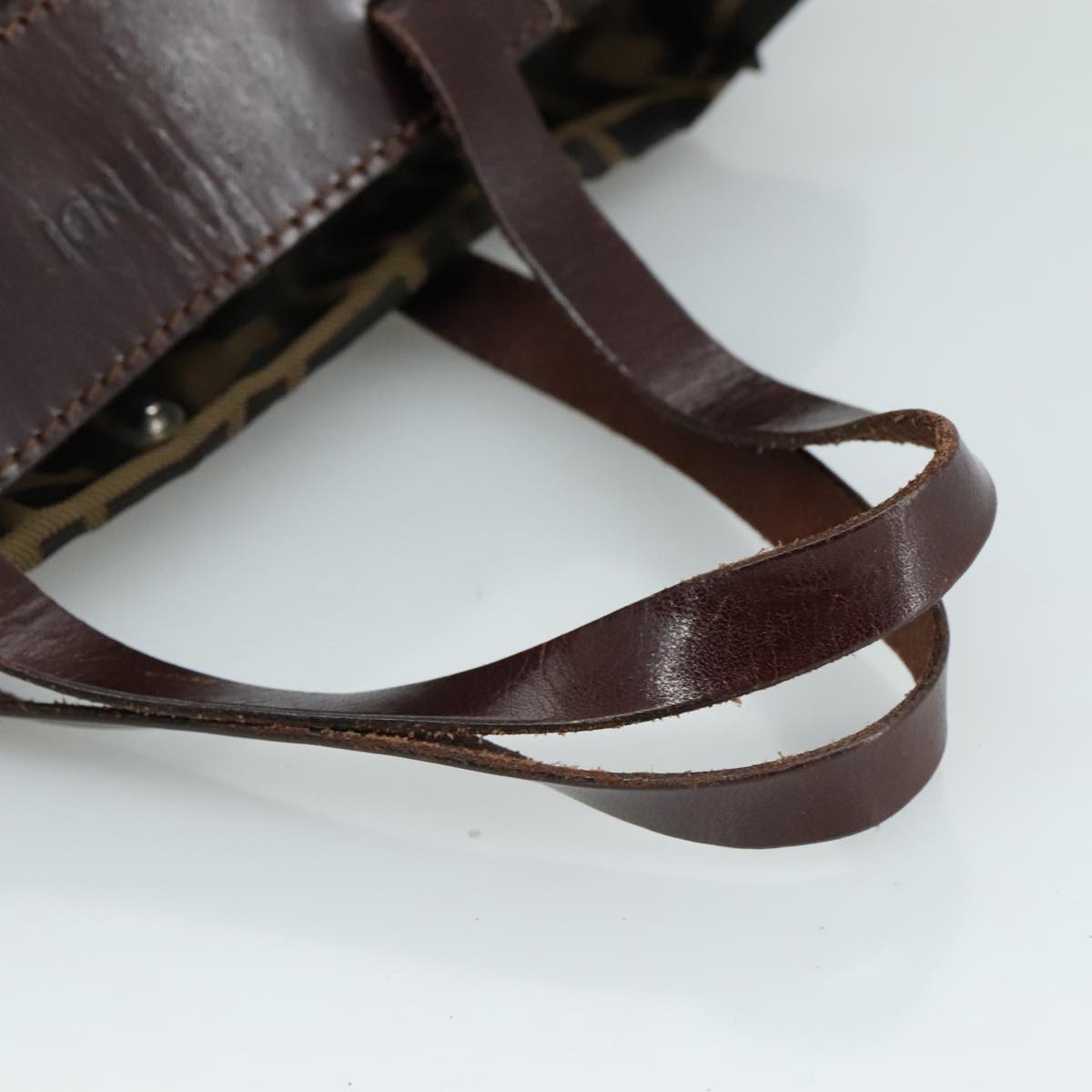 FENDI Zucca Canvas Tote Bag Brown Black 109152