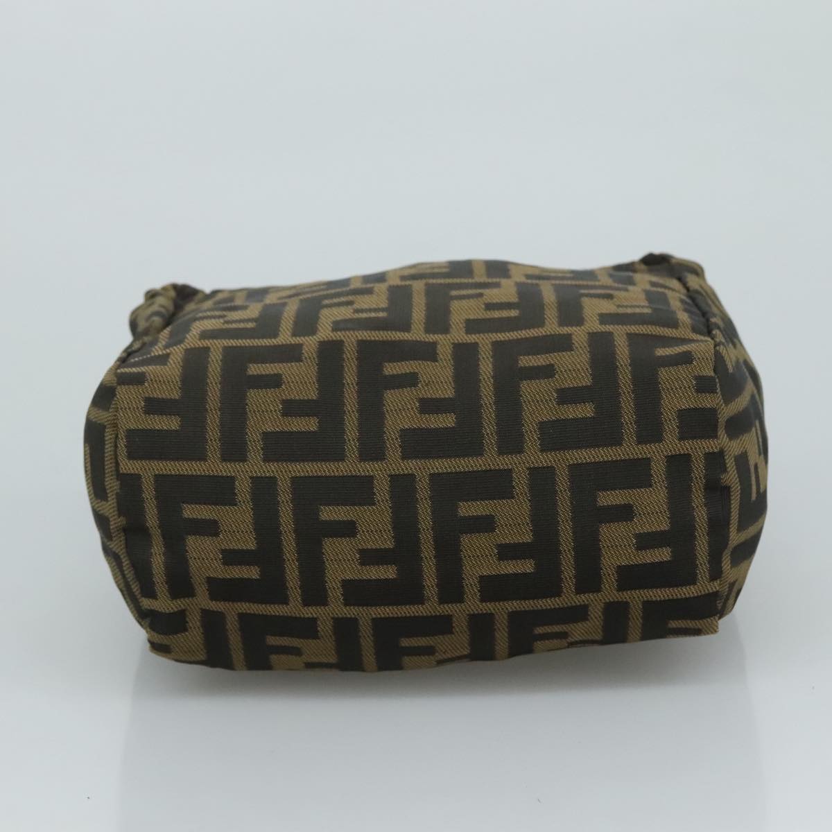 FENDI Zucca Canvas Hand Bag Brown Black 109157