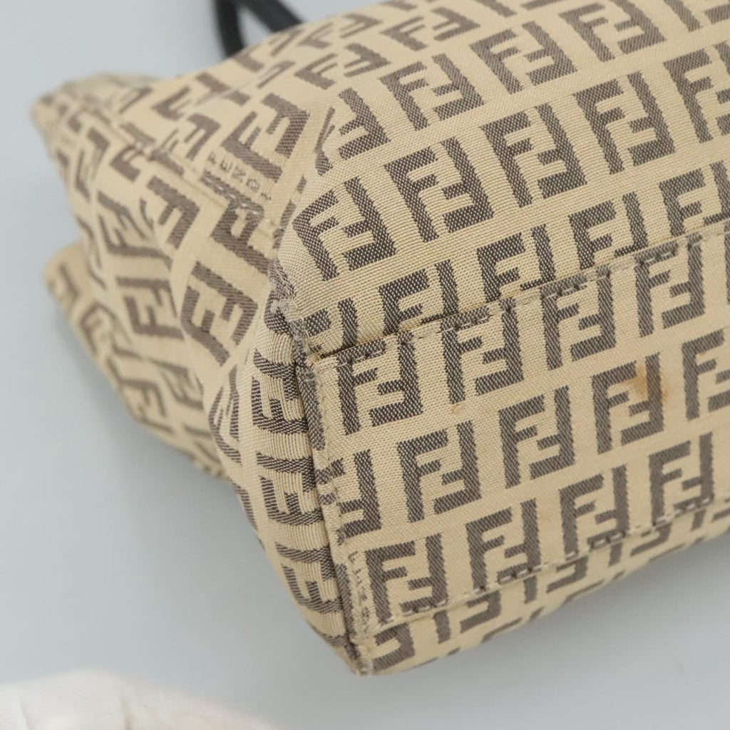 FENDI Zucchino Canvas Hand Bag Beige 109160