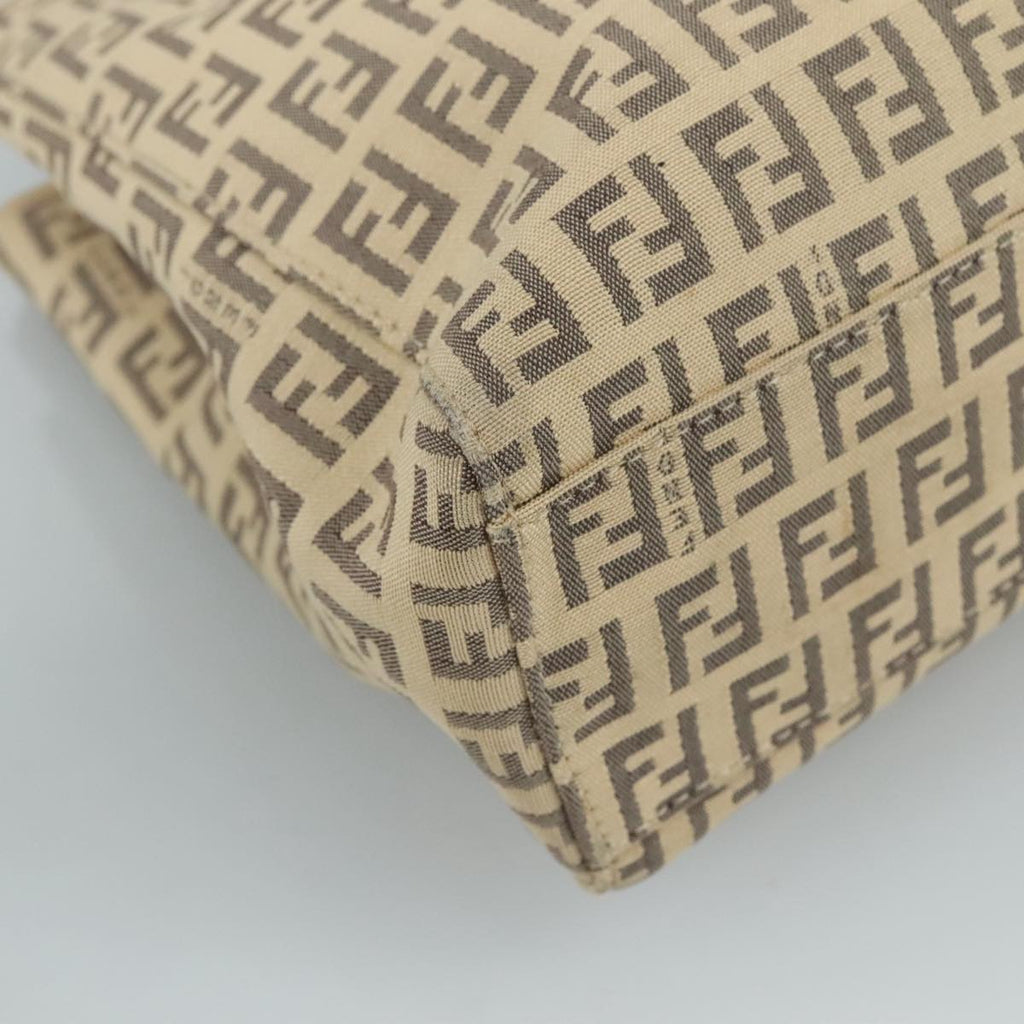 FENDI Zucchino Canvas Hand Bag Beige 109160