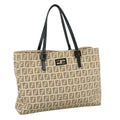 FENDI Zucchino Canvas Hand Bag Beige 109160