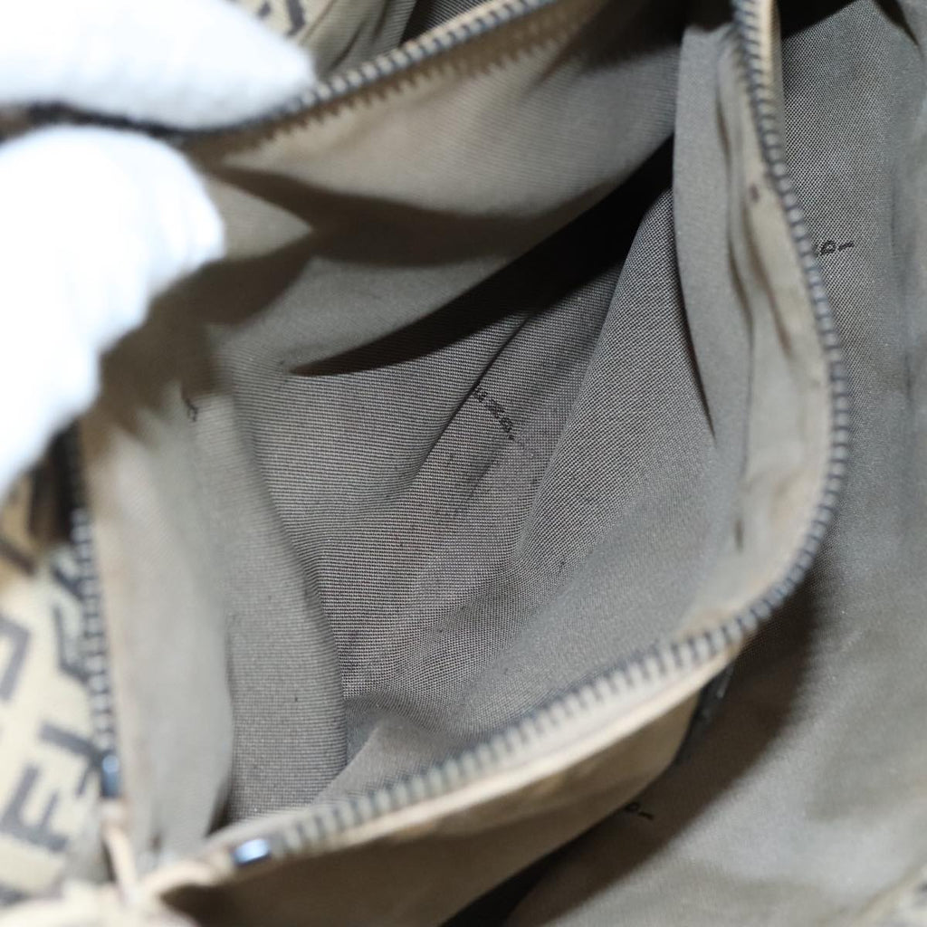 FENDI Zucchino Canvas Hand Bag Beige 109160