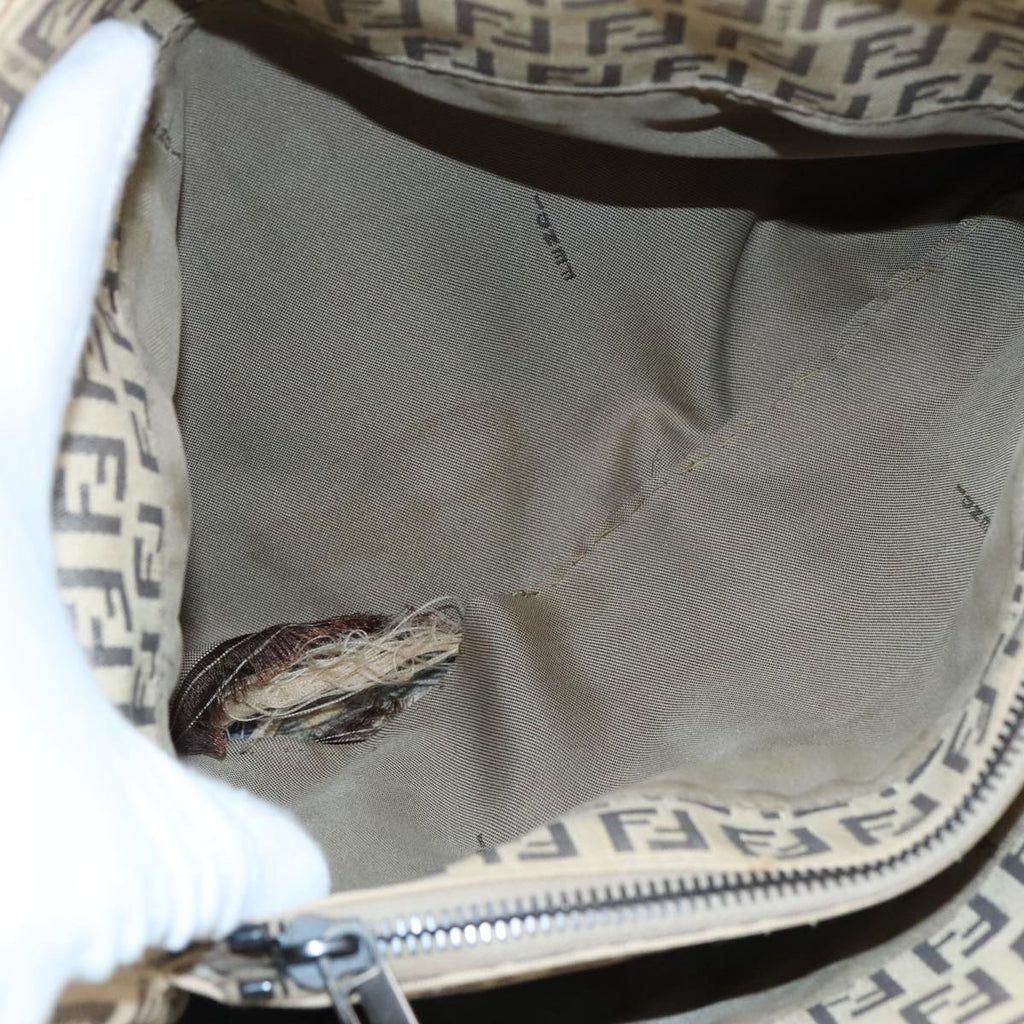 FENDI Zucchino Canvas Hand Bag Beige 109160