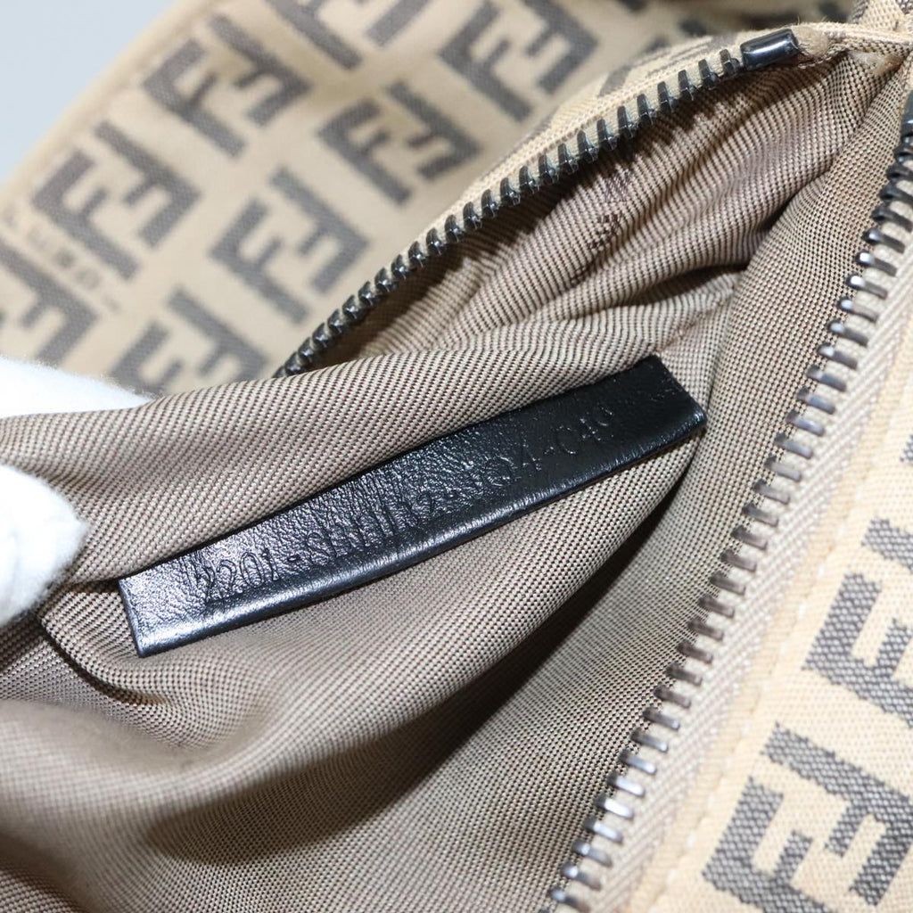 FENDI Zucchino Canvas Hand Bag Beige 109160
