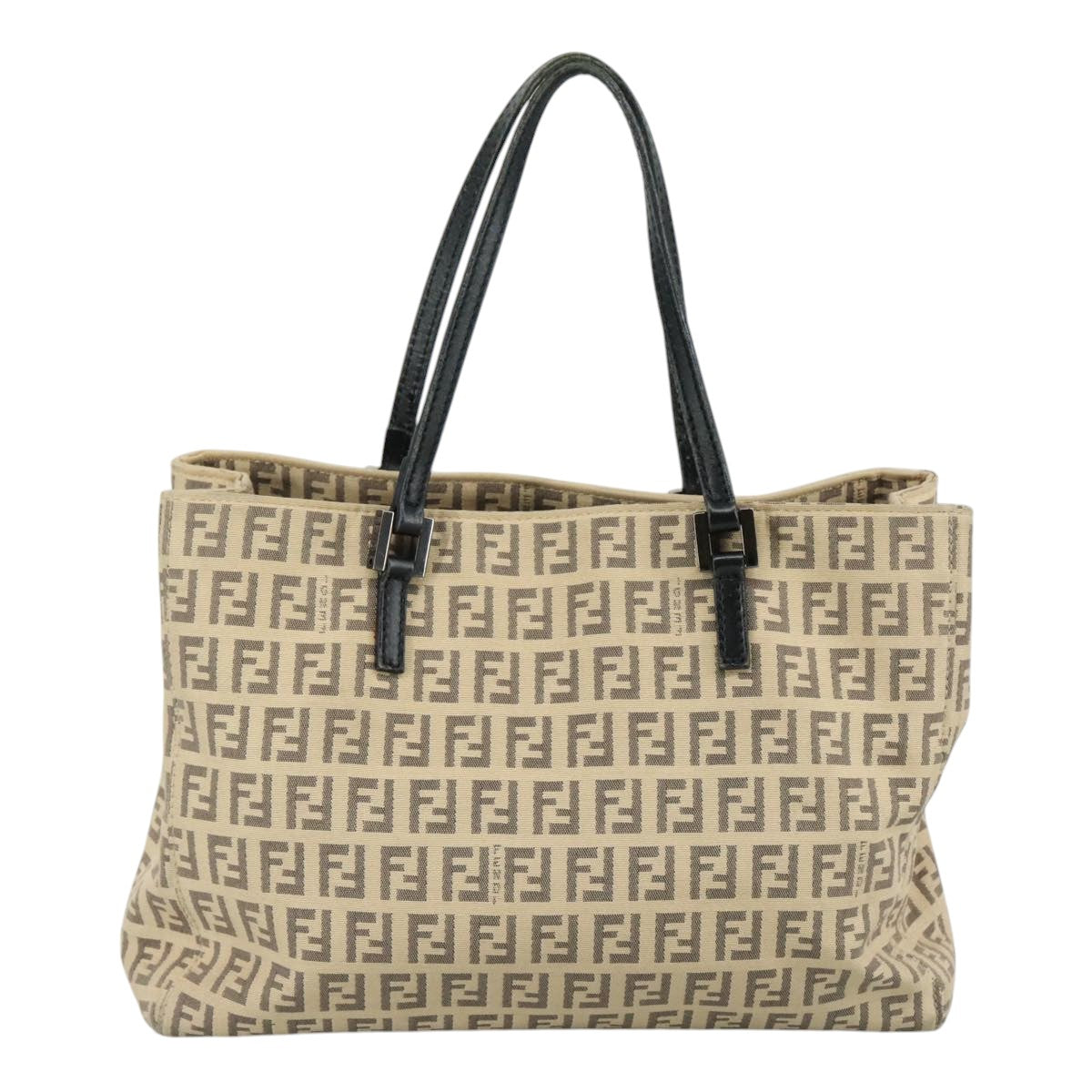 FENDI Zucchino Canvas Hand Bag Beige 109160