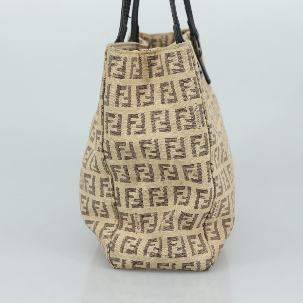 FENDI Zucchino Canvas Hand Bag Beige 109160