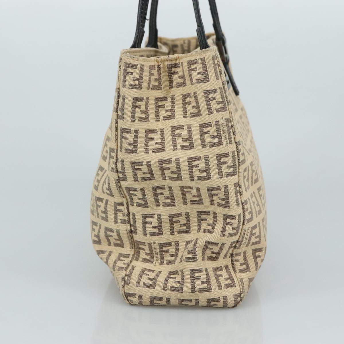 FENDI Zucchino Canvas Hand Bag Beige 109160