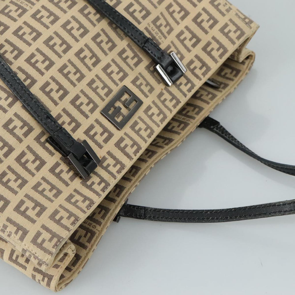 FENDI Zucchino Canvas Hand Bag Beige 109160