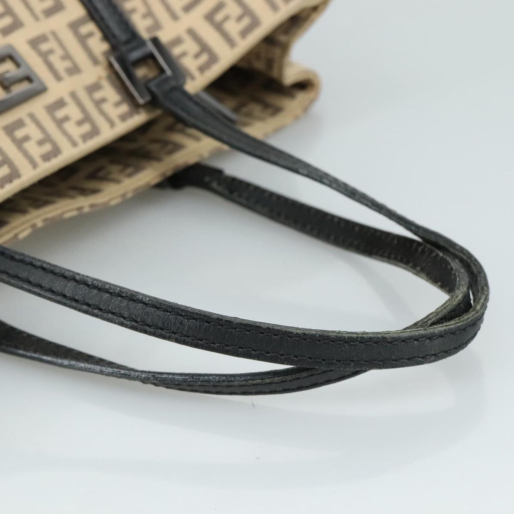 FENDI Zucchino Canvas Hand Bag Beige 109160