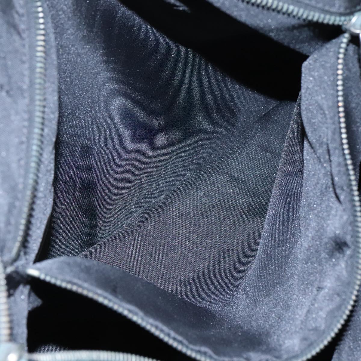 FENDI Zucchino Canvas Boston Bag Silver Black 109161