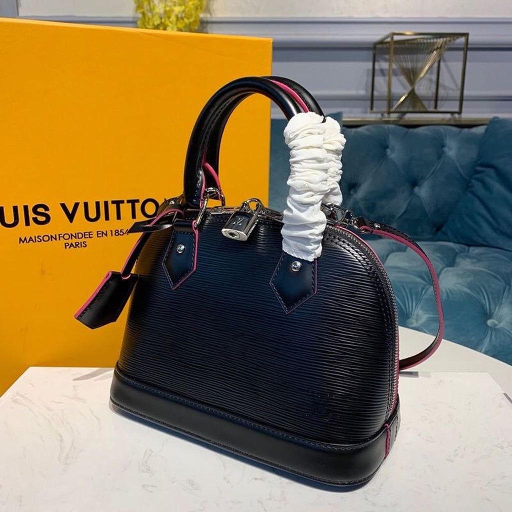 LV Alma GLAMI Epi Black/Pink For Women,  Shoulder And Crossbody Bags 9.2in/23.5cm LV