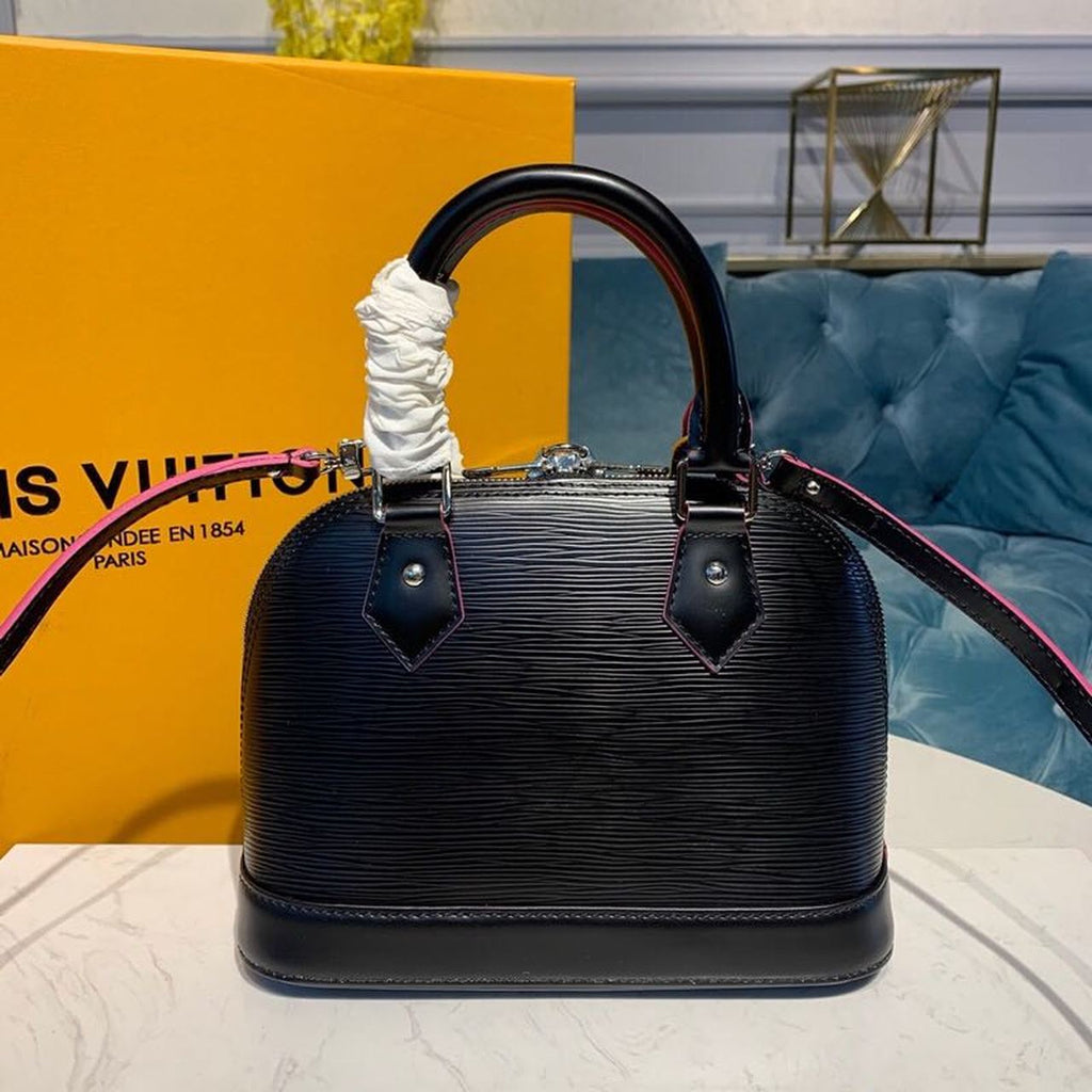 LV Alma GLAMI Epi Black/Pink For Women,  Shoulder And Crossbody Bags 9.2in/23.5cm LV