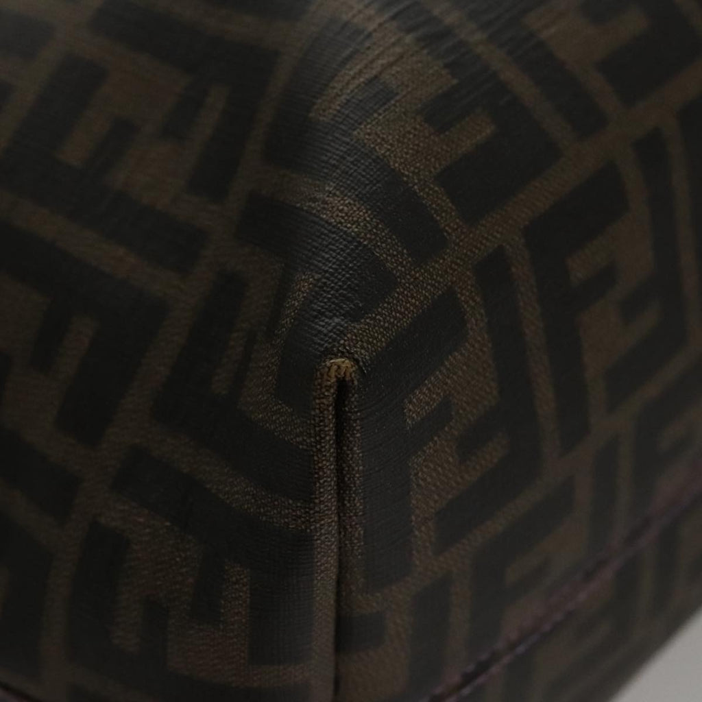 FENDI Zucca Canvas Tote Bag Brown Black 109418