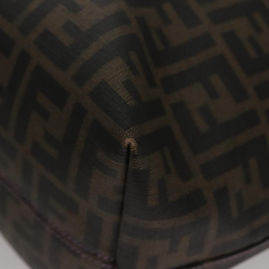 FENDI Zucca Canvas Tote Bag Brown Black 109418
