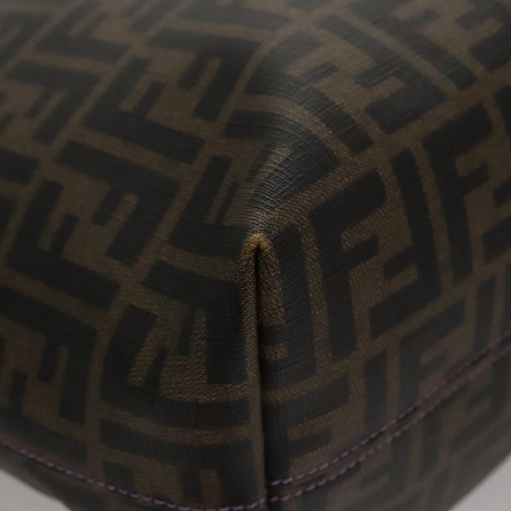 FENDI Zucca Canvas Tote Bag Brown Black 109418