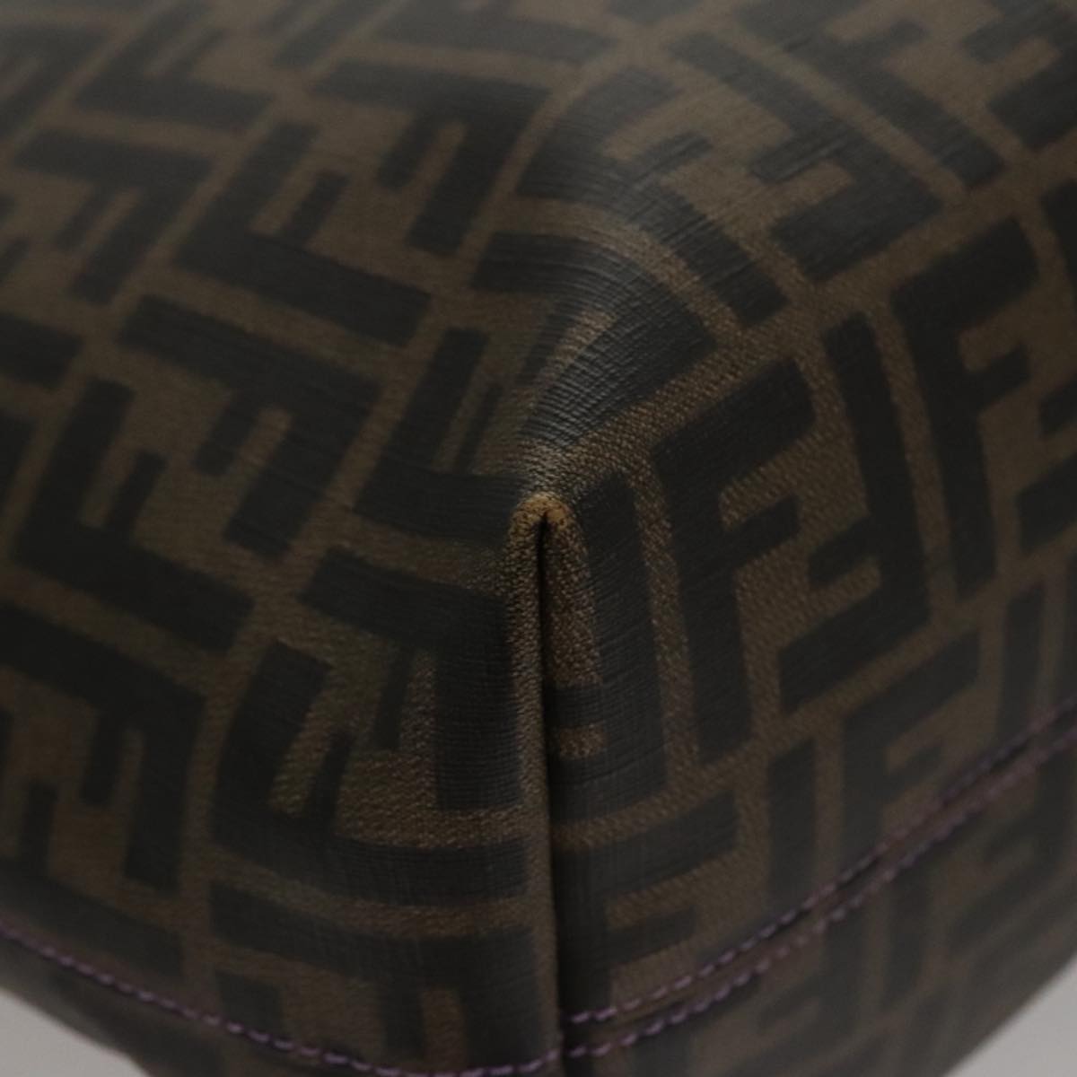 FENDI Zucca Canvas Tote Bag Brown Black 109418
