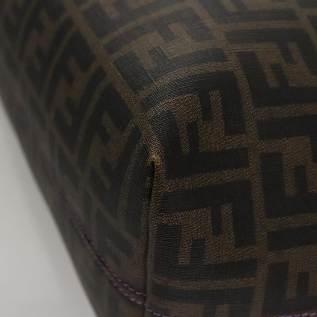FENDI Zucca Canvas Tote Bag Brown Black 109418