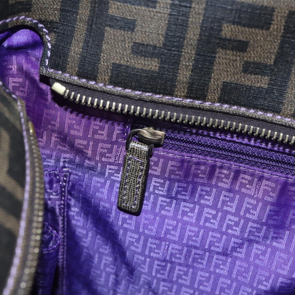 FENDI Zucca Canvas Tote Bag Brown Black 109418