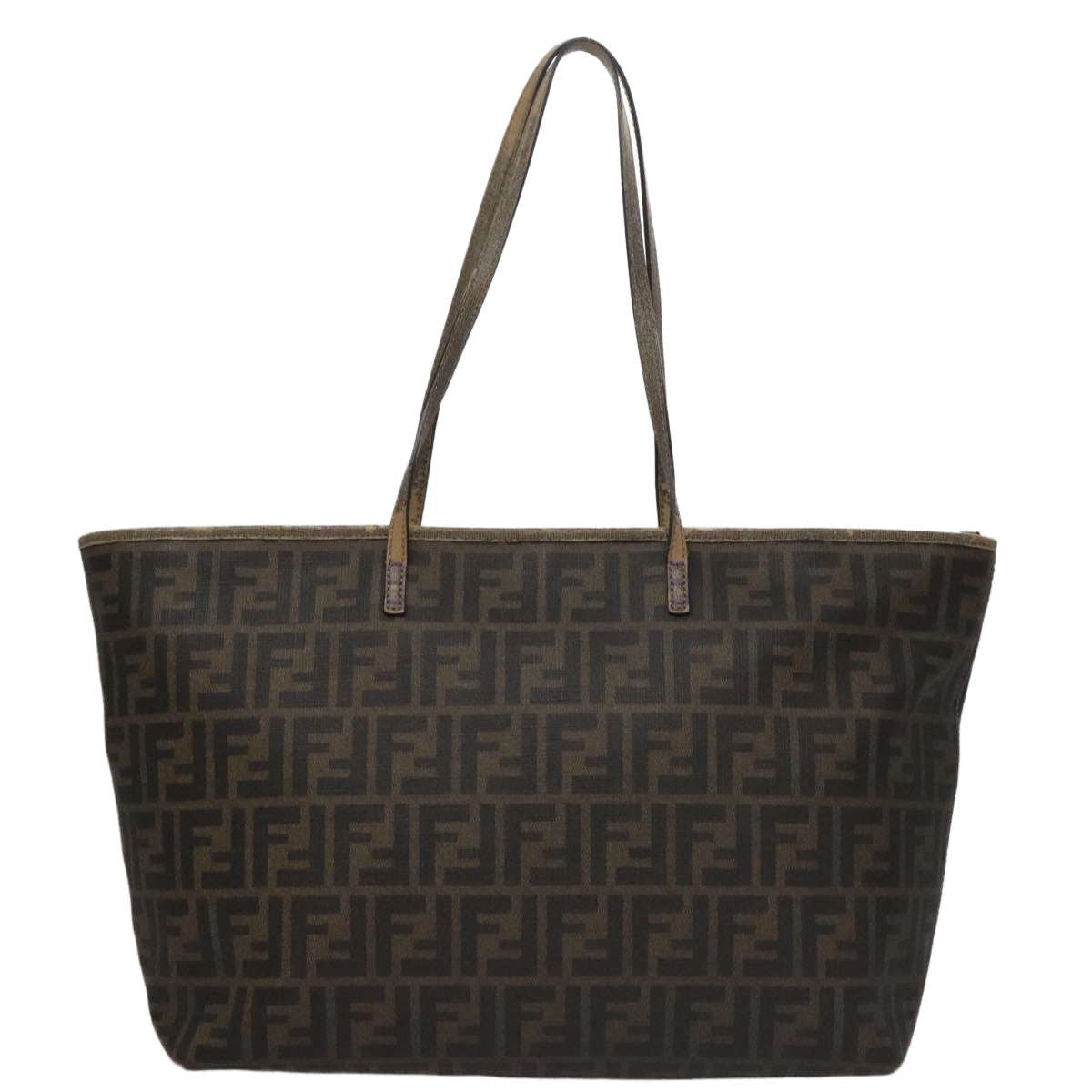 FENDI Zucca Canvas Tote Bag Brown Black 109418