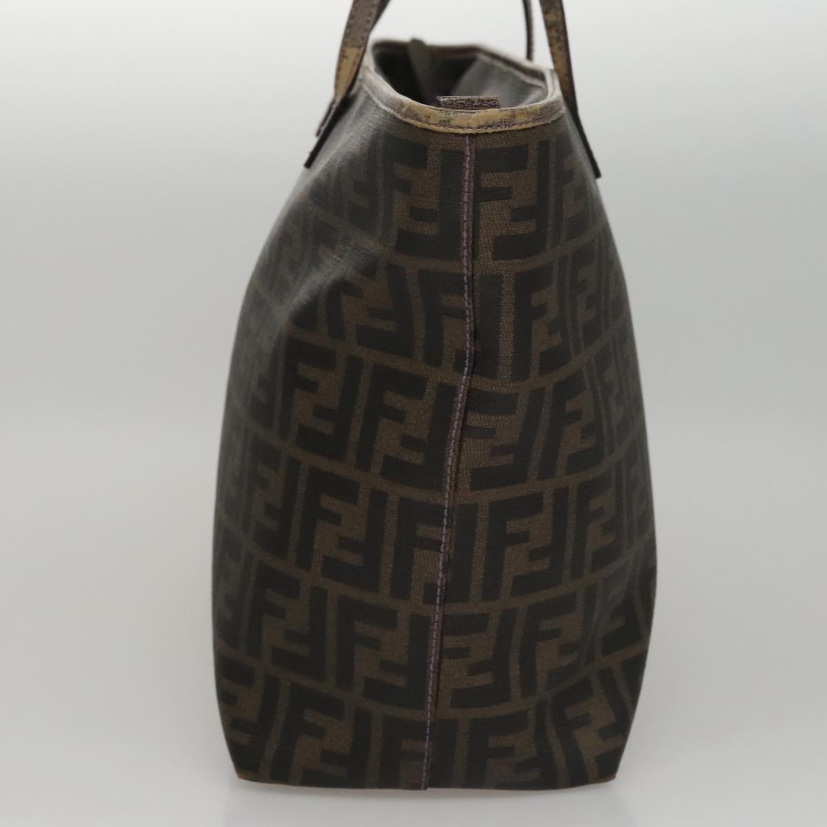 FENDI Zucca Canvas Tote Bag Brown Black 109418