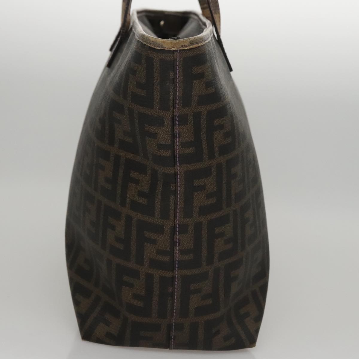 FENDI Zucca Canvas Tote Bag Brown Black 109418
