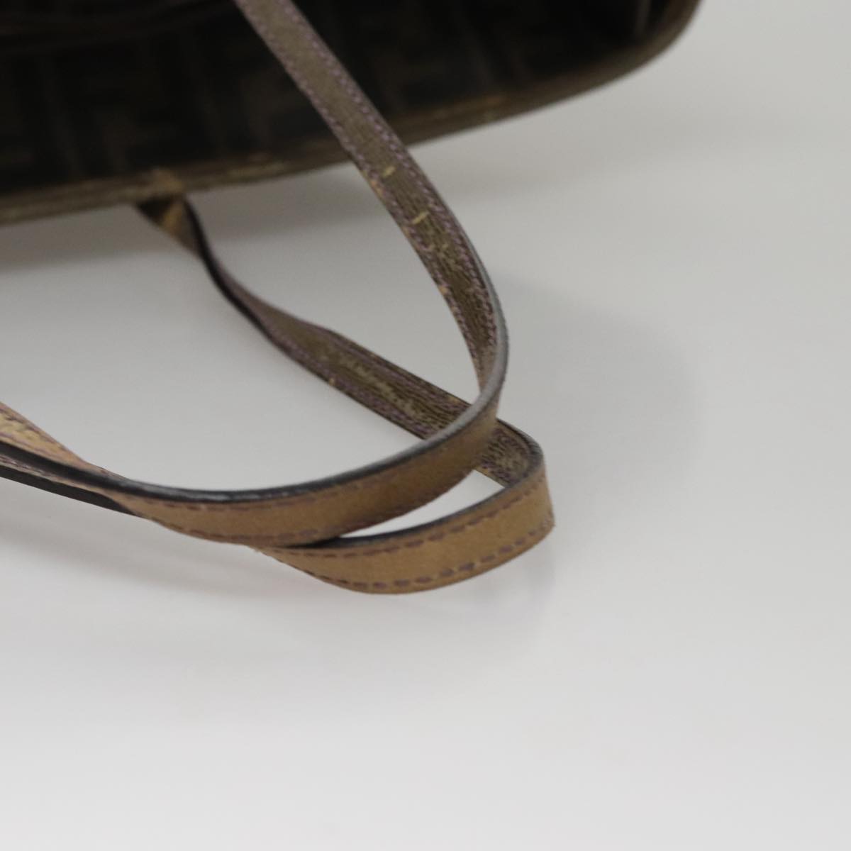 FENDI Zucca Canvas Tote Bag Brown Black 109418