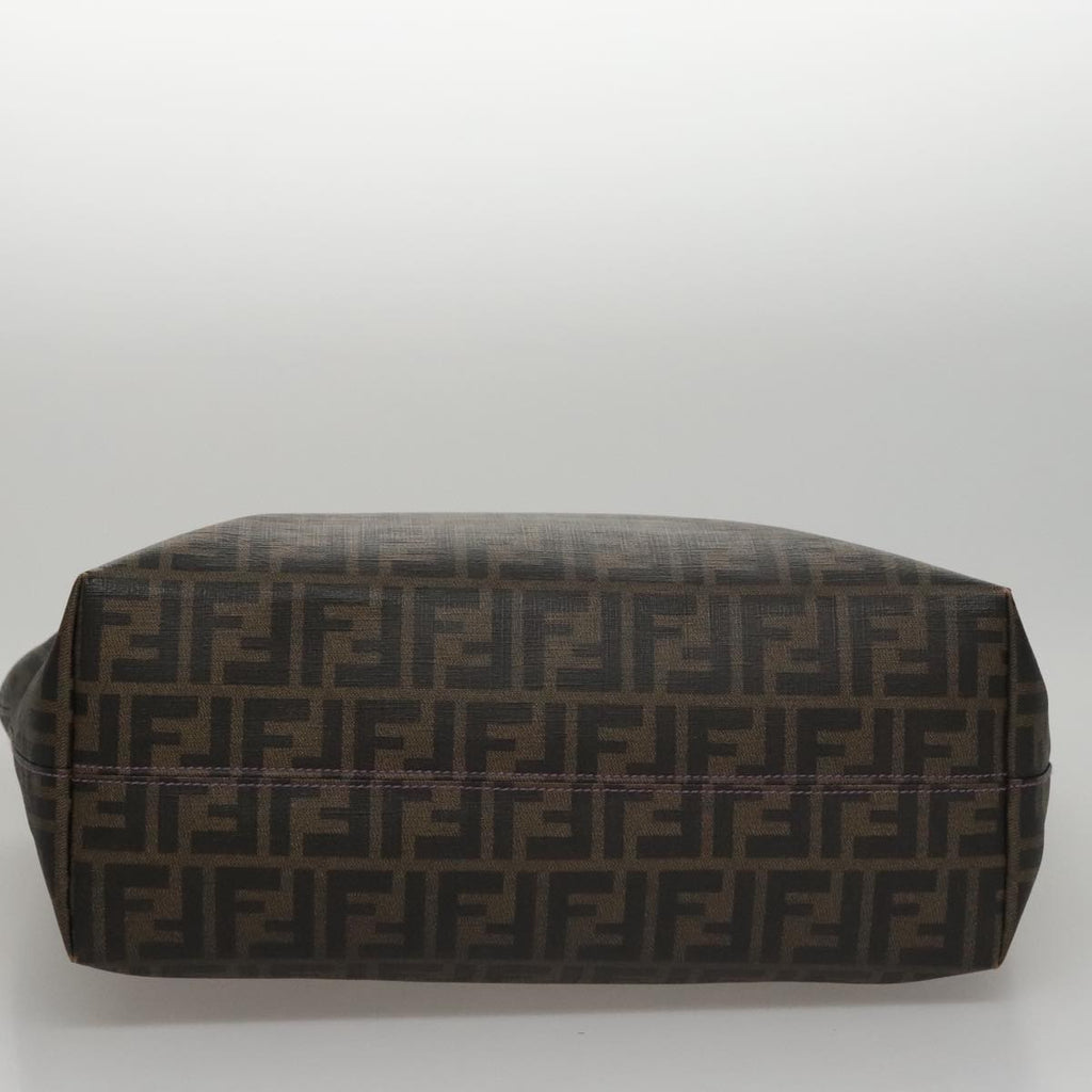 FENDI Zucca Canvas Tote Bag Brown Black 109418