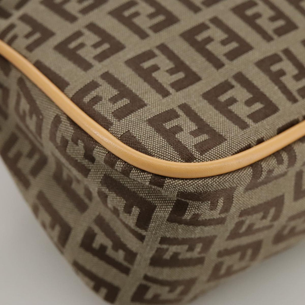 FENDI Zucchino Canvas Hand Bag Beige 109493