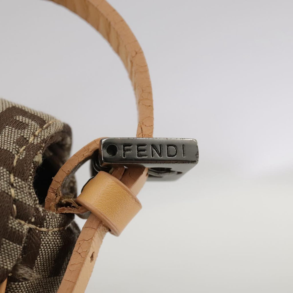 FENDI Zucchino Canvas Hand Bag Beige 109493
