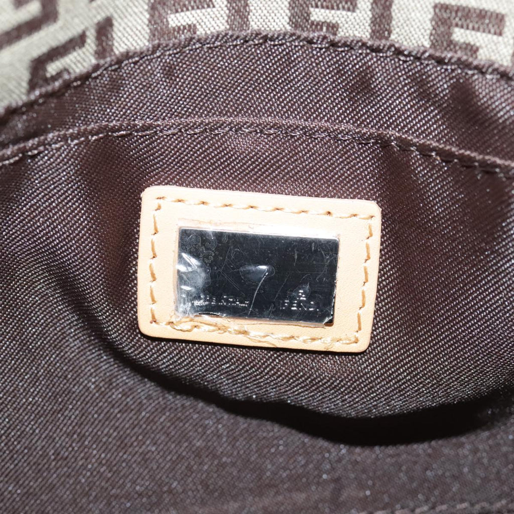 FENDI Zucchino Canvas Hand Bag Beige 109493
