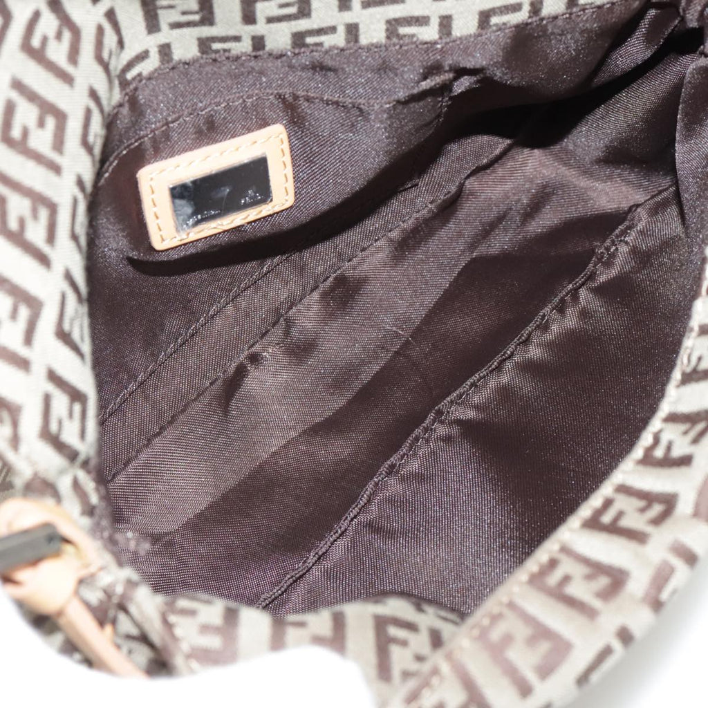 FENDI Zucchino Canvas Hand Bag Beige 109493